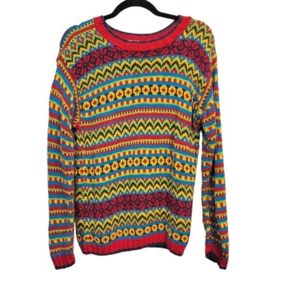 Hanna Anderson | Nordic Multicolored Cotton Sweater - Picture 1 of 7